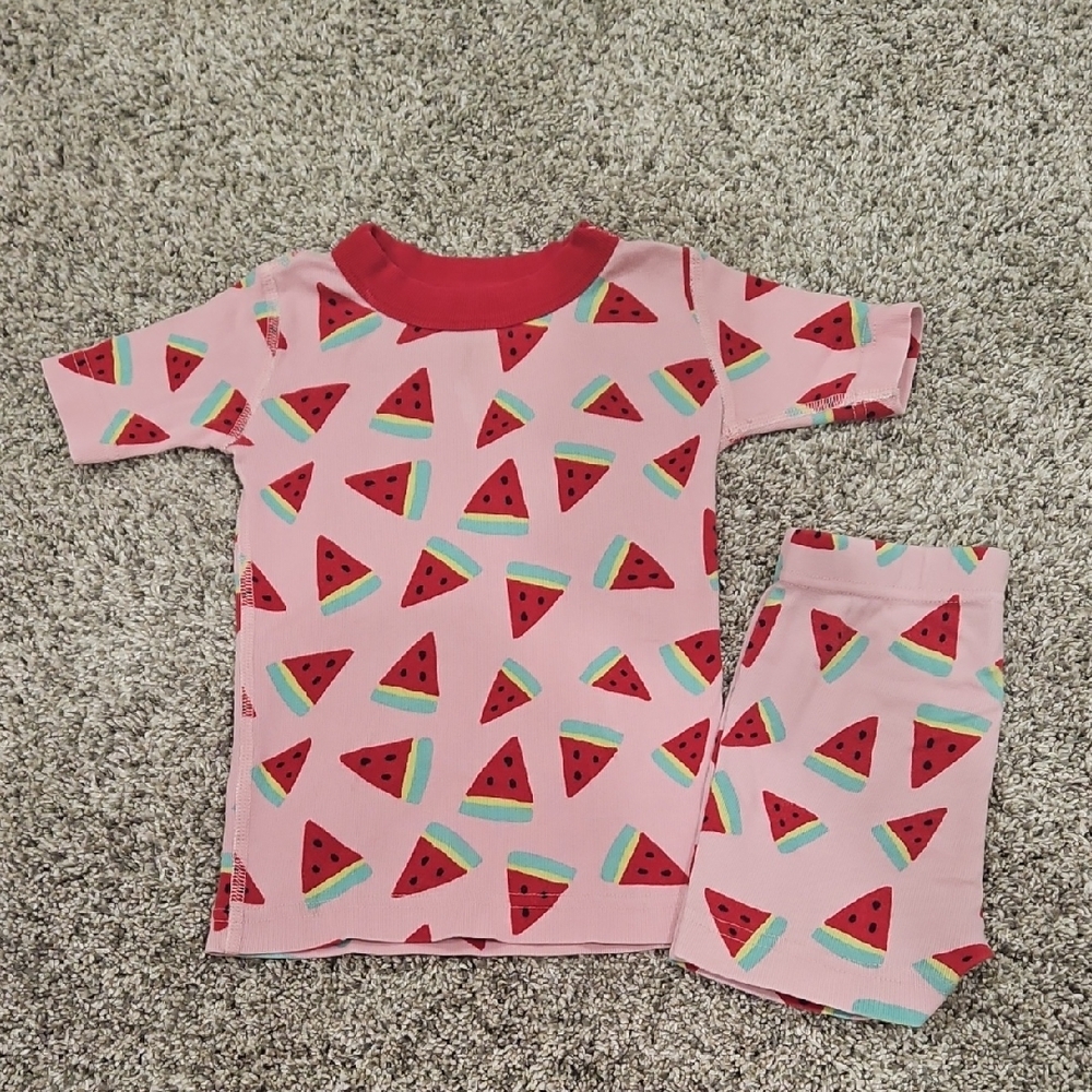 EUC - Hanna Andersson Pink Watermelon Print Pajama Set